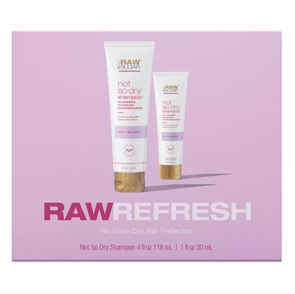 Raw Sugar RawRefresh No wash day hair perfection not so dry shampoo gift set